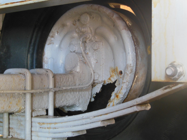 What happens when you don't wash salt water out of your brakes.