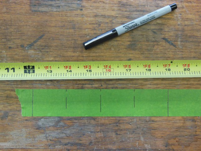 Dividing the circumference in fourths, in this example