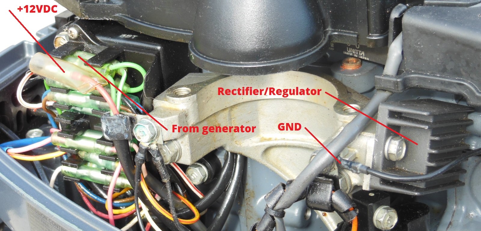 Rectifier/regulator installed