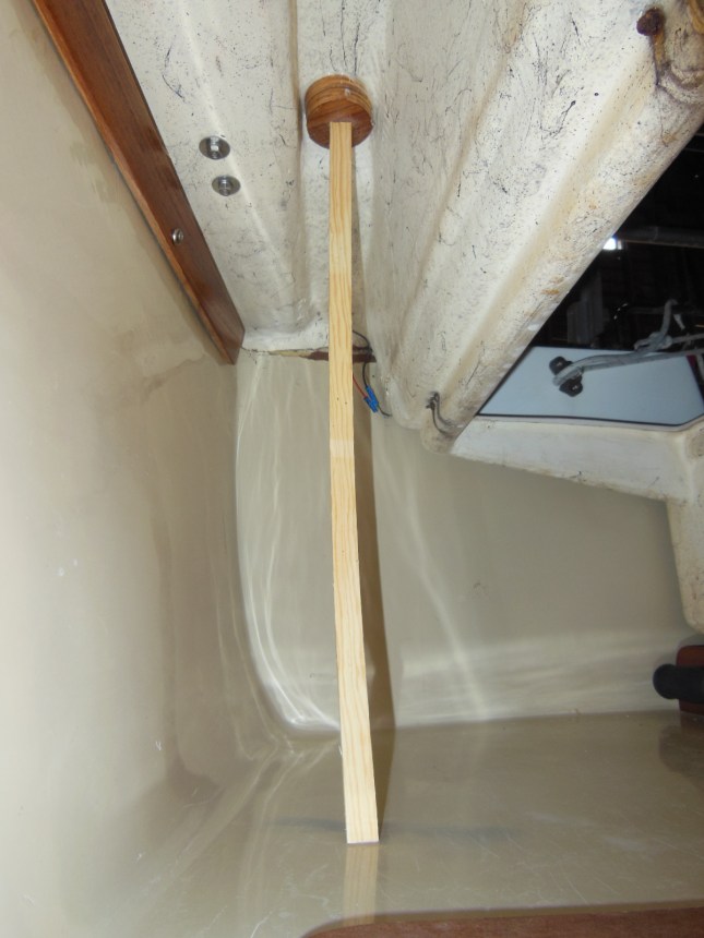 Bonding the reinforcement block with epoxy and a spring stick