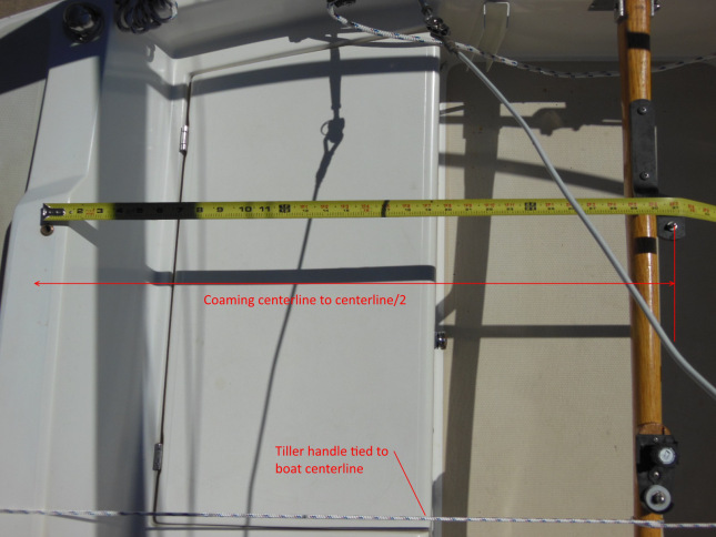 Mounting socket distance from tiller pin