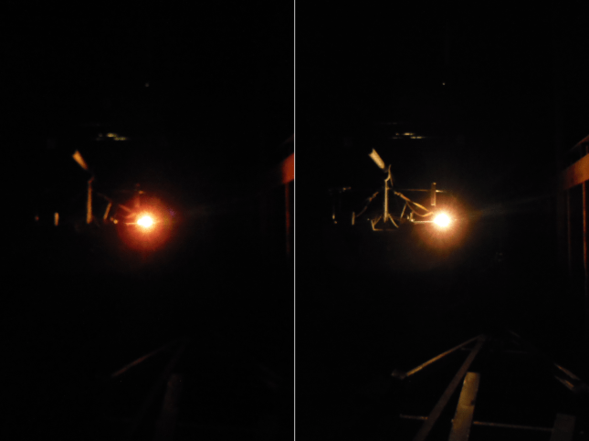 Stern incandescent (L) and LED (R)