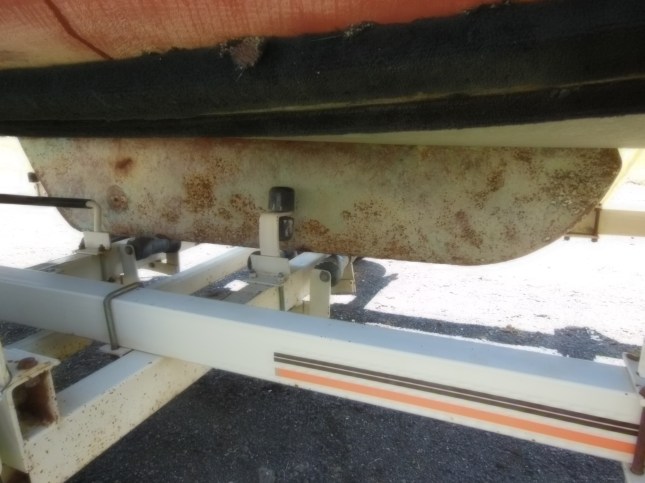 BEFORE - Flaking and rust starting to show. Note the lack of space for the sled underneath.